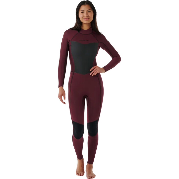 2024 Rip Curl Mujer Dawn Patrol 3/2mm Back Zip Neopreno 151WFS - Plum